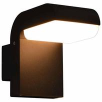 vidaXL Sieninis lauko LED šviestuvas, juodos spalvos, 9W, ovalo formos