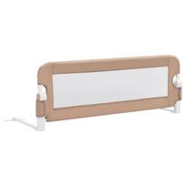 vidaXL Apsauginis turėklas vaiko lovai, taupe, 120x42cm, poliesteris