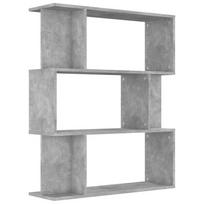 vidaXL Spintelė knygoms/kambario pertvara, betono, 80x24x96cm, mediena