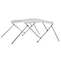 vidaXL Bimini viršaus stogelis, baltas, 183x160x137 cm, 3 lankų rėmas