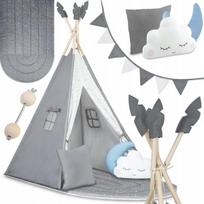 Tipi vaikiška palapinė Nukido, NK-406, pilka, 116×116×165cm