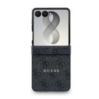 Guess PU Leather 4G Magnetic dėklas Samsung Galaxy Z Flip 8 juodos spalvos