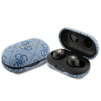 TWS Guess 4G Metal Bluetooth ausinės su ENC įkrovimo stote - mėlynos