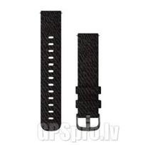 GARMIN Quick Release Band 20mm, Black Pepper Woven Nylon with Slate Hardware priedas 010-12924-13