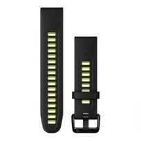 GARMIN QuickFit Band 20mm, Black/Electric Lime Silicone priedas 010-13279-03