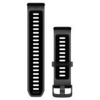 GARMIN Quick Release Band 22mm, Translucent Black/Black with Slate Hardware priedas 010-11251-AT