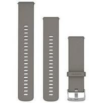 GARMIN Quick Release Band 22mm, Silver Gray Silicone with Silver Hardware priedas 010-13406-10