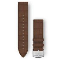 GARMIN Quick Release Band 20mm, Dark Brown Embossed Italian Leather with Silver Hardware priedas 010-12691-0D