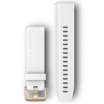 GARMIN Quick Release Band 20mm, White with Light Gold Hardware priedas 010-12927-00