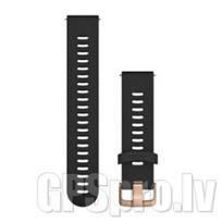 GARMIN Quick Release Band 20mm, Black with Rose Gold Hardware priedas 010-11251-1H