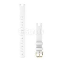 GARMIN Lily Band, White Italian Leather with Cream Gold Hardware (Large) priedas 010-13068-A6