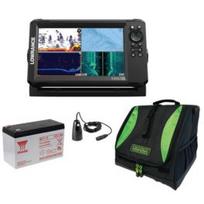 LOWRANCE EAGLE 9 TripleShot™ ROW+BAG L+AKU+ICE Transducer echolotas 000-16127-001KOM