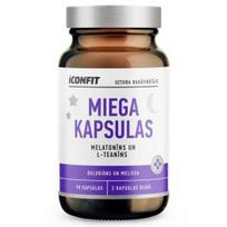ICONFIT Miega Kapsulas (Melatonīns un Melissa), N90 maisto priedas ICF-MM-90