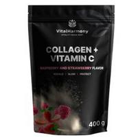 Vital Harmony Collagen + Vitamin C 400g, Raspberry Strawberry sportinė mityba VIT_CRS