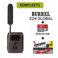 BURREL E24 Global + MicroSD 16GB + Energizer Batteries 12 pcs miško kamera B_E24_1/B_E24/TS16GUSD300S-A/118890