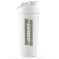 ICONFIT Stainless Steel Shaker 800ml, White sportinis buteliukas ICF-MT-WH