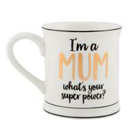 Porcelianinis puodelis Sass & Belle Super Mum, 400 ml