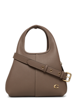 Coach - Polished Pebble Leather Lana Shoulder Bag 23 - Rankinė - Ruda