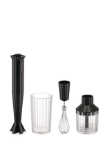 Alessi - Hand Mixer With Measuring Cup, Whisk And Chopper In Thermoplastic, Black Eu Plug 500W - Maišytuvai ir trintuvai - Juoda
