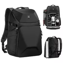 K&F Concept Camera Backpack 20L Large Waterproof Camera Bag with Front HardShell,