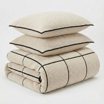Teddy Trim patalynės komplektas - 140x200 / Smėlinė