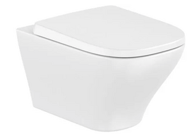 Pakabinamas wc su sėdynė ir dangčiu QR/SC Optica Vortex, rimless, 355x530 mm, baltas KK OPTICA W