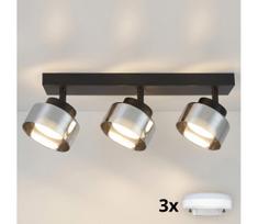 Brilagi - LED RGB reguliuojamas taškinis šviestuvas AURA LUX 3xGX53/14W/230V Wi-Fi Tuya juoda/dūminė