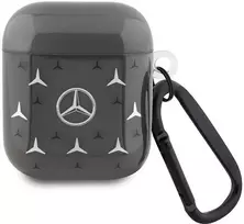 Mercedes MEA28DPMGS AirPods 1/2 Dėklas juodos spalvos Large Star Pattern
