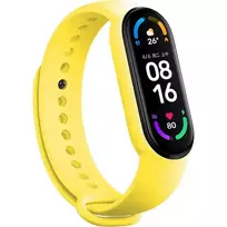 Fusion Accessories wave smartwatch strap for Xiaomi Mi Band 5/6 | Silicone | yellow