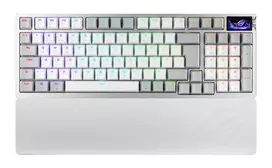 ASUS ROG Azoth 96% belaidė žaidimų klaviatūra, balta, QWERTZ išdėstymas, ROG NX mechaniniai jungikliai, OLED ekranas