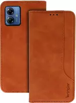 Wonder Prime dėklas skirtas Motorola Moto G14 rudos spalvos