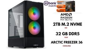Stacionarus kompiuteris | RYZEN 5 9600X, DDR5 32GB 6000MHz, NVME M.2 SSD 2TB, RX 9070