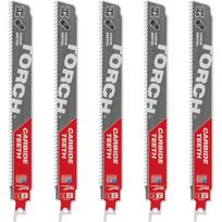 Milwaukee 48475502 SAWZALL TORCH stūmoklinio pjūklo diskas, 230mm, 8TPI, karbidas, metalui, 5vnt.