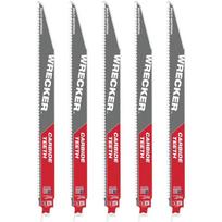 Milwaukee 48475543 SAWZALL griovimo pjūklo diskas, 300mm, 6TPI, 5 vnt., 1,27mm, 25mm, 4,2mm, plienui, medžiui, plastikui