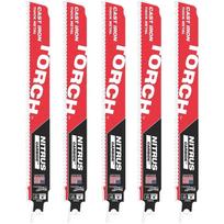 Milwaukee 48476552 stūmoklinio pjūklo peiliai, 230mm, 10TPI, TORCH karbidas, 5 vnt., metalui