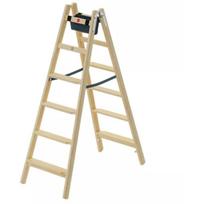 HAILO H77 ComfortLine 0310000500, dvipusiai mediniai kopėčiai, 2x6 pakopos, 80mm, 150kg, 306cm, EN 131, FSC