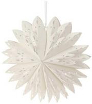 Christmas Decoration Kalėdinė dekoracija DEKORATYVINĖ ŽVAIGŽDĖ SNAIGĖ PAKABAMA POPIERINĖ 50CM BALTA 1067940