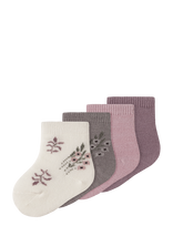 Name It - Nbfwak Wo/Bl 4P Sock - Kūdikių kojinės - Kreminė spalva