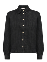 BUSNEL - Poppy Shirt - Džinsiniai marškiniai - Juoda