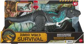 Žaislinė figūrėlė, dinozauras Mattel Jurassic World Muscle Madness Tyrannosaurus Rex JKG92, juoda sp.