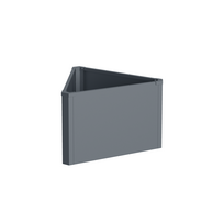 Metalinis vazonas HATIS, 71,5 x 61,5 x 45 cm, antracito