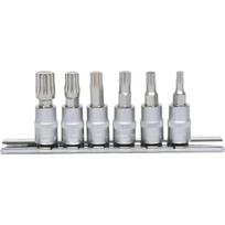Antgalių galvučių kompl. 1/4 (XZN), 6 vnt, M4-M10, KS Tools