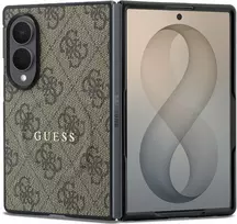 Cg Mobile Sas Guess HC Magnetic 4G PU CLASSIC dėklas, skirtas Samsung Galaxy Z Fold 8, rudas