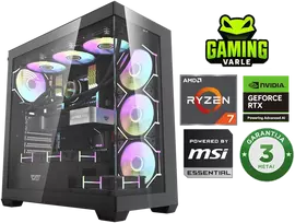 Stacionarus kompiuteris Stacionarus žaidimų kompiuteris Varlė Gaming PC | AMD Ryzen 7 7800x3d + RTX 5070 Ti 16GB | 32GB DDR5 | 1TB NVMe SSD