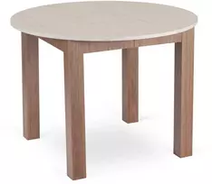 Išskleidžiamas valgomojo stalas HARRY 102–142 cm, travertino ir „Nicea“ riešuto spalvos