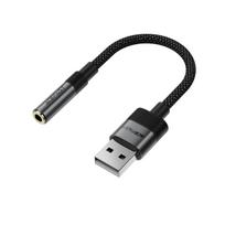 Acefast J13 USB-A į 3,5 mm mini jack adapteris - juodas