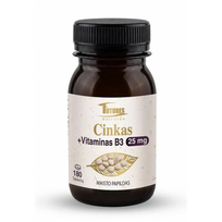 Futures Nutrition Zinc + Vitamin B3 Maisto papildas cinkas + vitaminas B3 180 vnt.