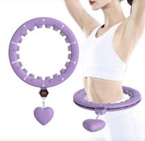 violetinis gimnastikos lankas su masažuojančiais iškilimais