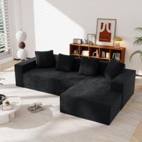 Modulinė sofa, L formos, aukšto tankio putos, 2 dėžės