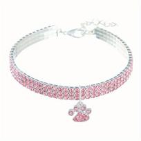 Rhinestone blizgantis katės antkaklis,  Persikas